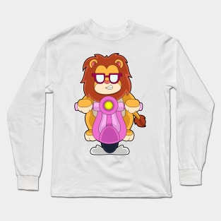 Lion Scooter Long Sleeve T-Shirt